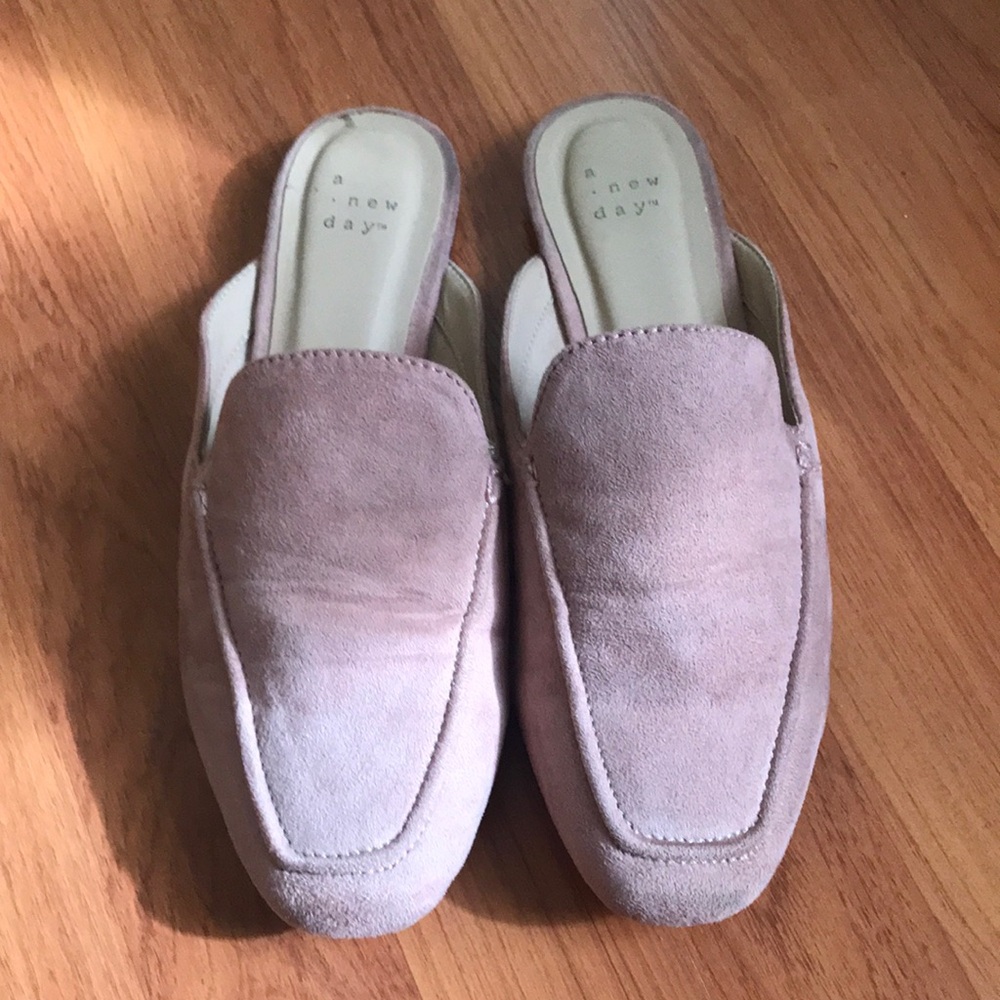 A New Day Women's Suede Mules - Blush